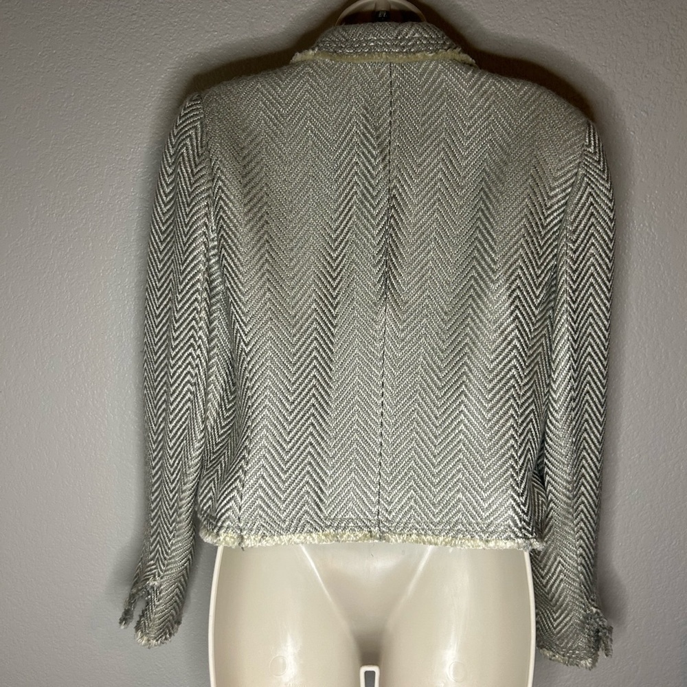 Pierre Cardin Women's Herringbone Blazer - Taupe and White - Picture 2 of 6